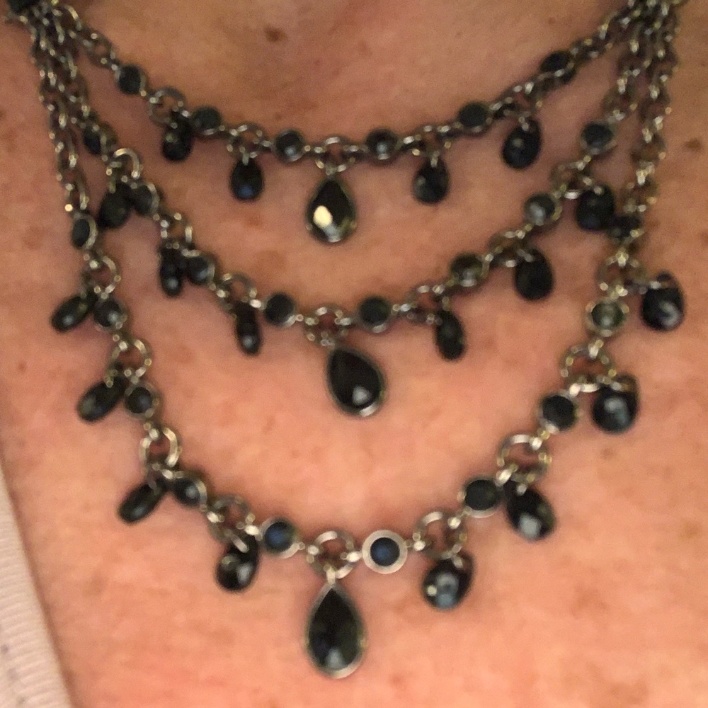 Black beaded necklace